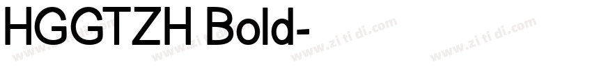 HGGTZH Bold字体转换